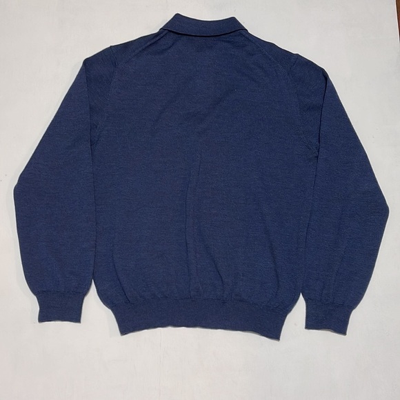 Nordstrom Men 100% Extra Fine Merino Wool Long Sleeve Sweater Shirt Size M - Picture 10 of 12